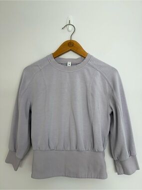 Lululemon Softstreme Ribbed-Hem Pullover Faint Lavender Size 4 Purple